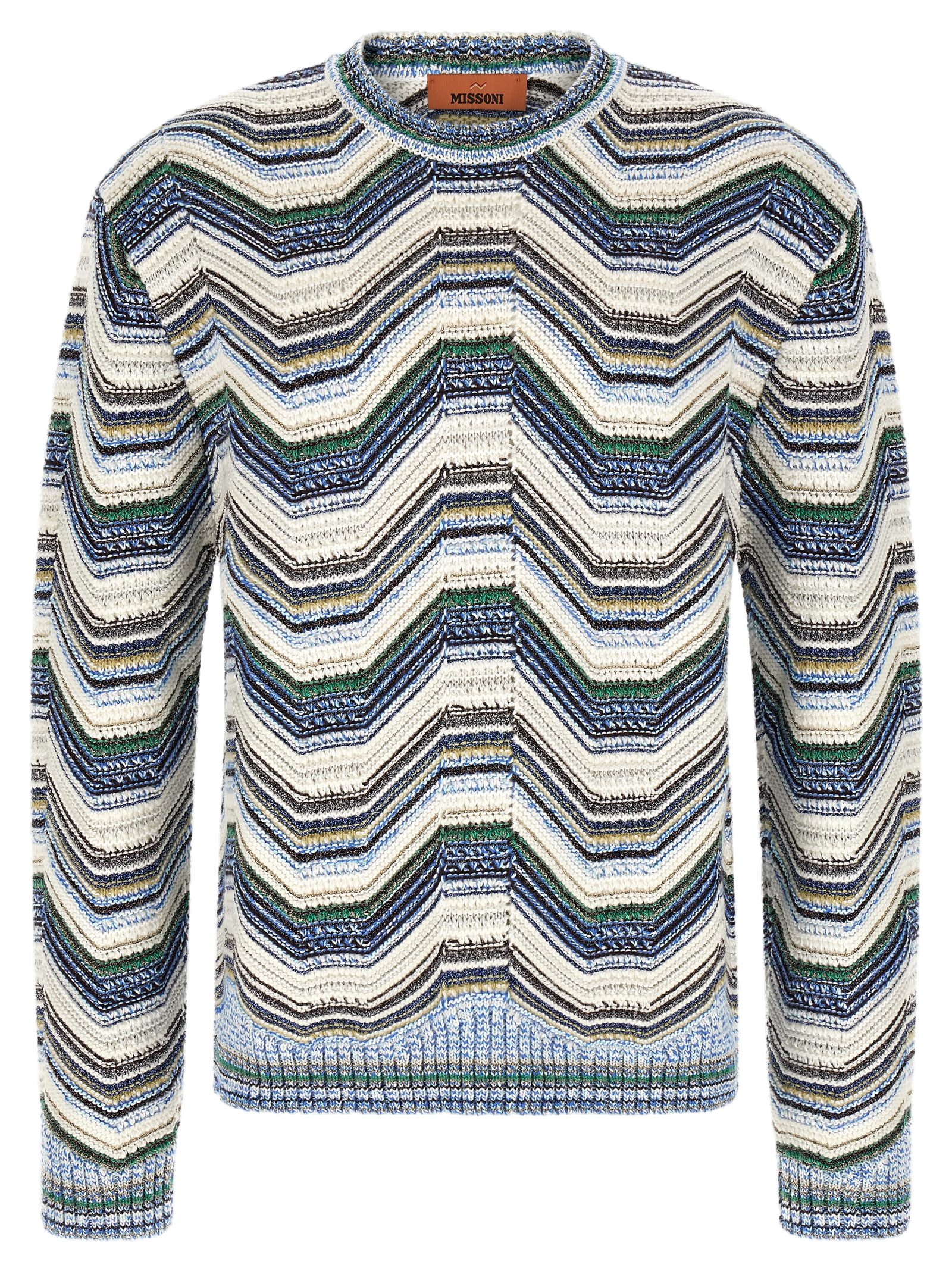 Missoni Geometric Zigzag Wool-Blend Sweater — Multicolor