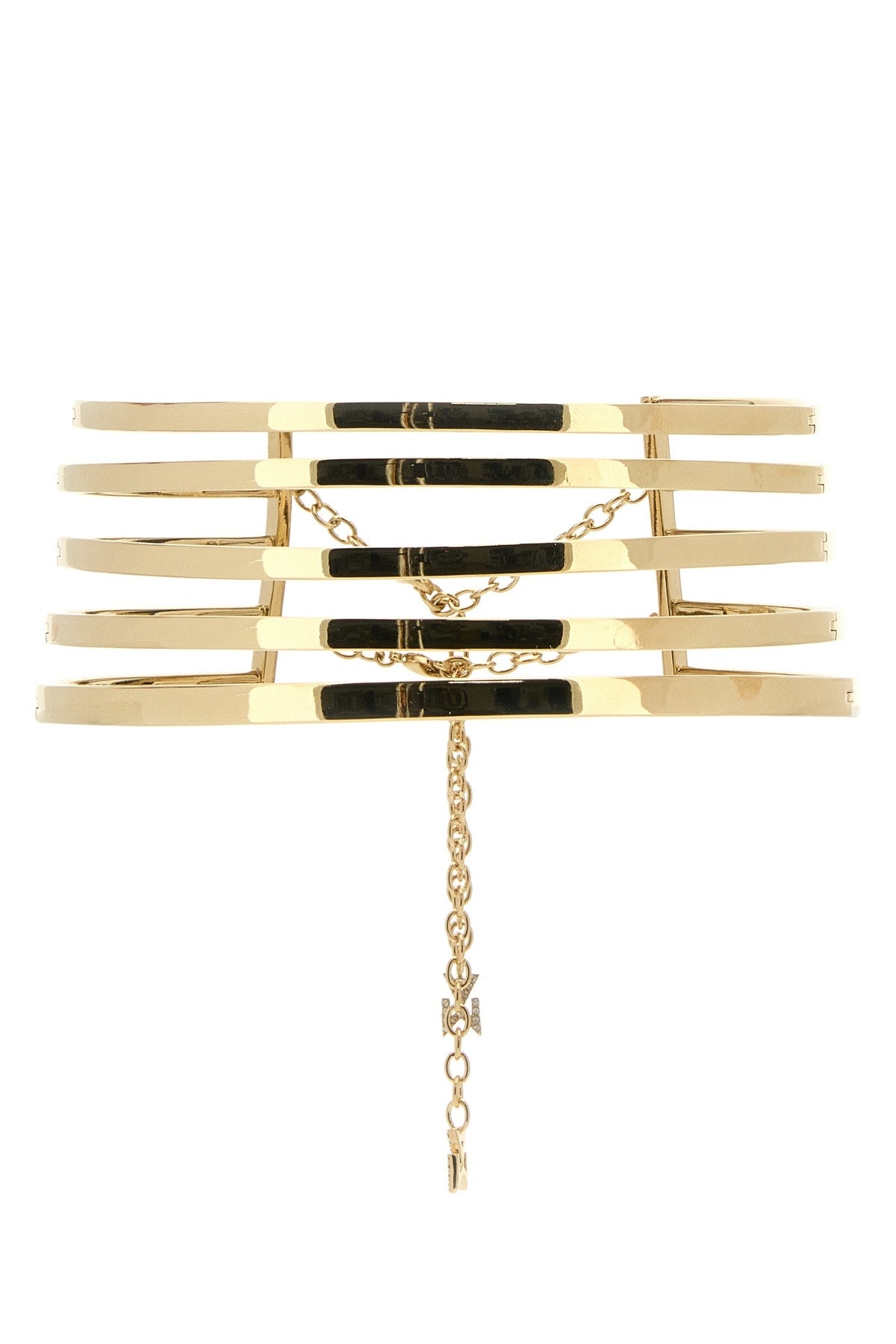Amina Muaddi Goldbase Necklace — Gold