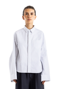 Sacai Striped Poplin Shirt — White