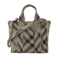 Burberry Knit Jacquard Tote Bag — Beige