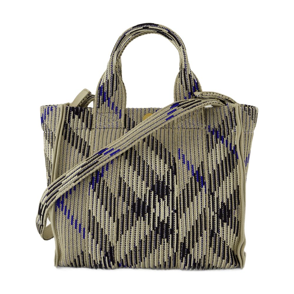 Burberry Knit Jacquard Tote Bag — Beige