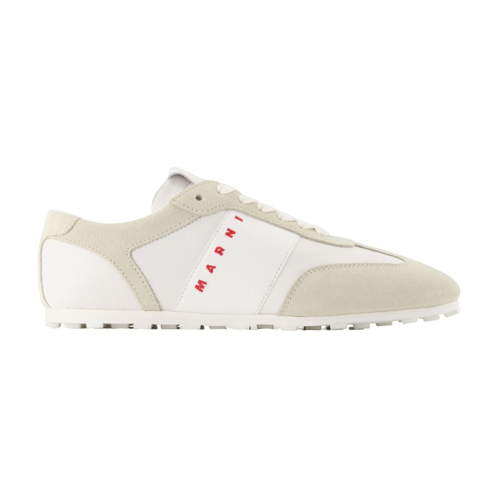 Marni Leather Colorblock Sneaker — White