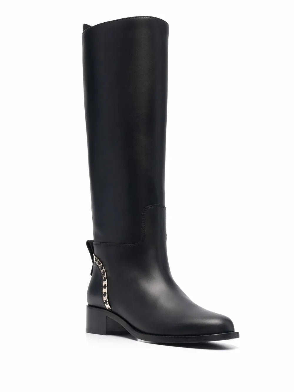 Ferragamo Vara Chain Boot — Black