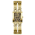 Guess Leopard-Print Dial Watch — Gold