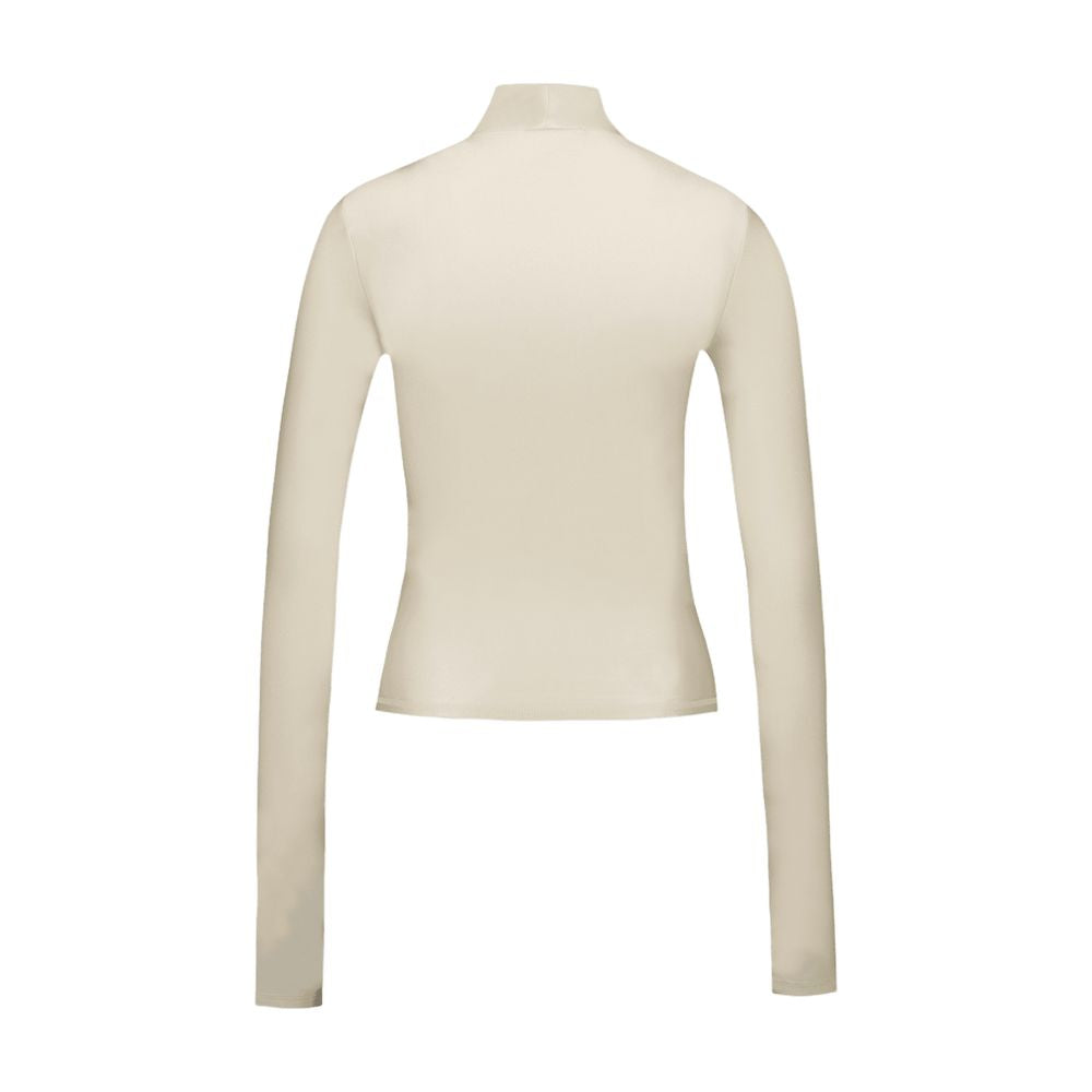 Coperni Nylon High-Neck T-Shirt — Beige