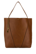 Chloé Grained Calf Leather Shoulder Bag — Brown