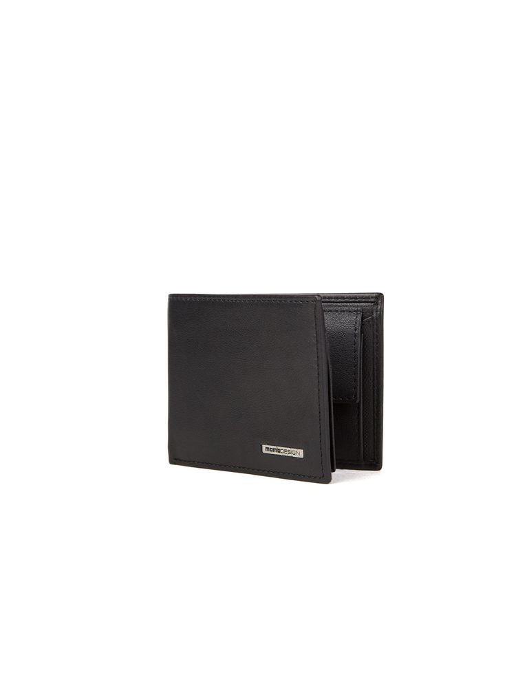 Momo Design Leather Bifold Wallet — Black