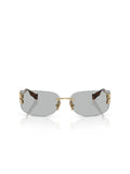 Miu Miu 0MU Rimless Metal Sunglasses — Gray