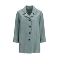 Chloé Lambskin Leather Coat — Blue