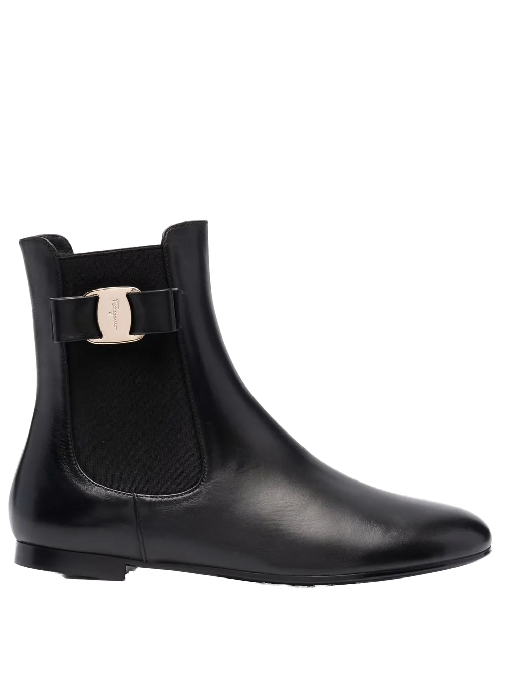 Ferragamo Vara Bow Chelsea Boot — Black