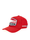 Dsquared2 BCM044005C000014065 Logo Patch Baseball Cap — Red