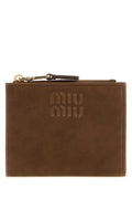 Miu Miu Nappa Leather Wallet — Brown