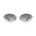 Gucci GG2051S-001 Rimless Metal Sunglasses — Gold