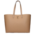 Jimmy Choo Logo-Embossed Leather Tote Bag — Brown