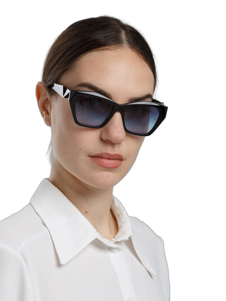 Ana Hickmann AH9494 Gradient Lens Acetate Sunglasses — Black