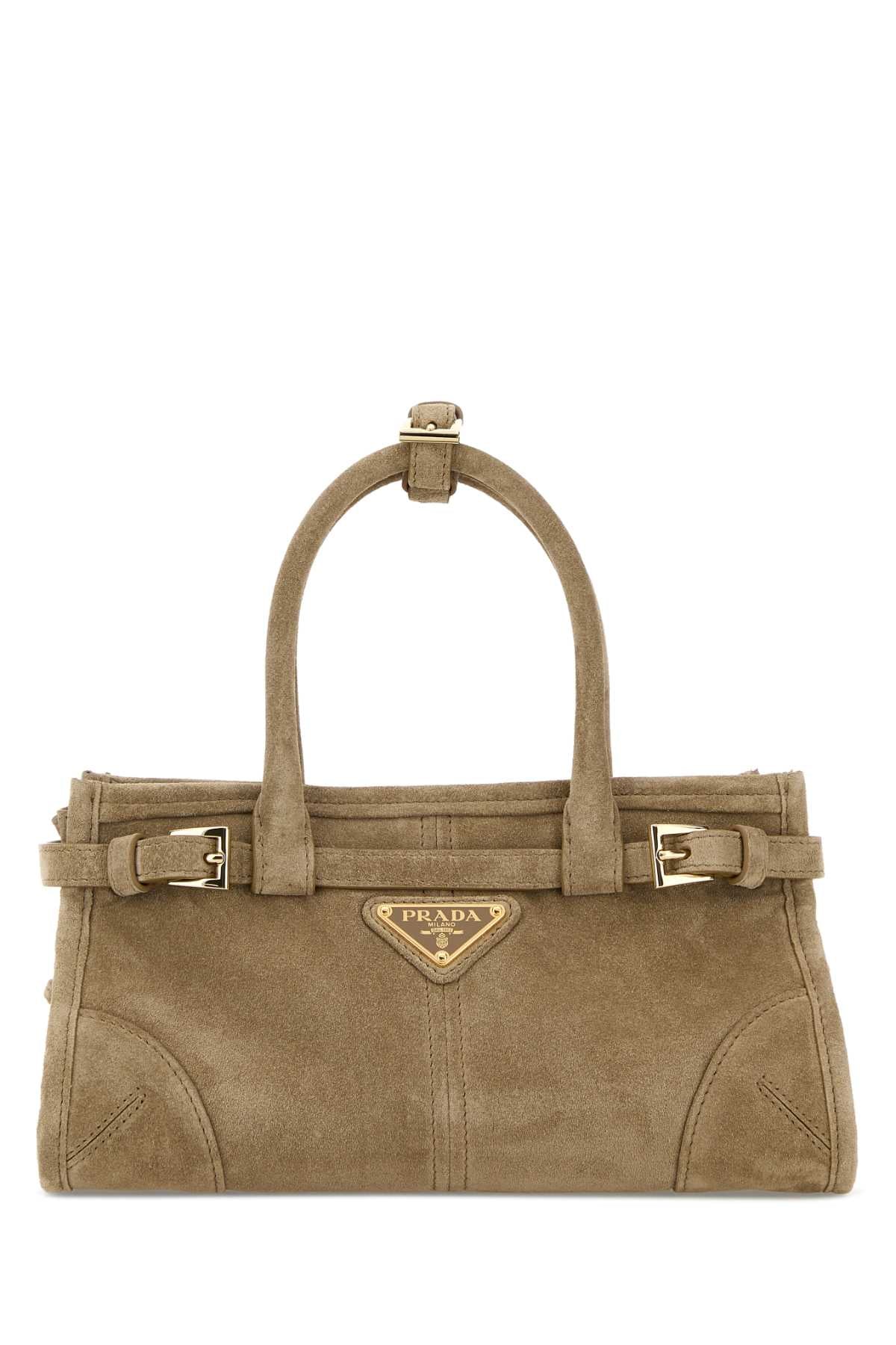 Prada Bonnie Top Handle Bag — Beige