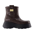 Ganni Kat Low Ankle Boot — Brown
