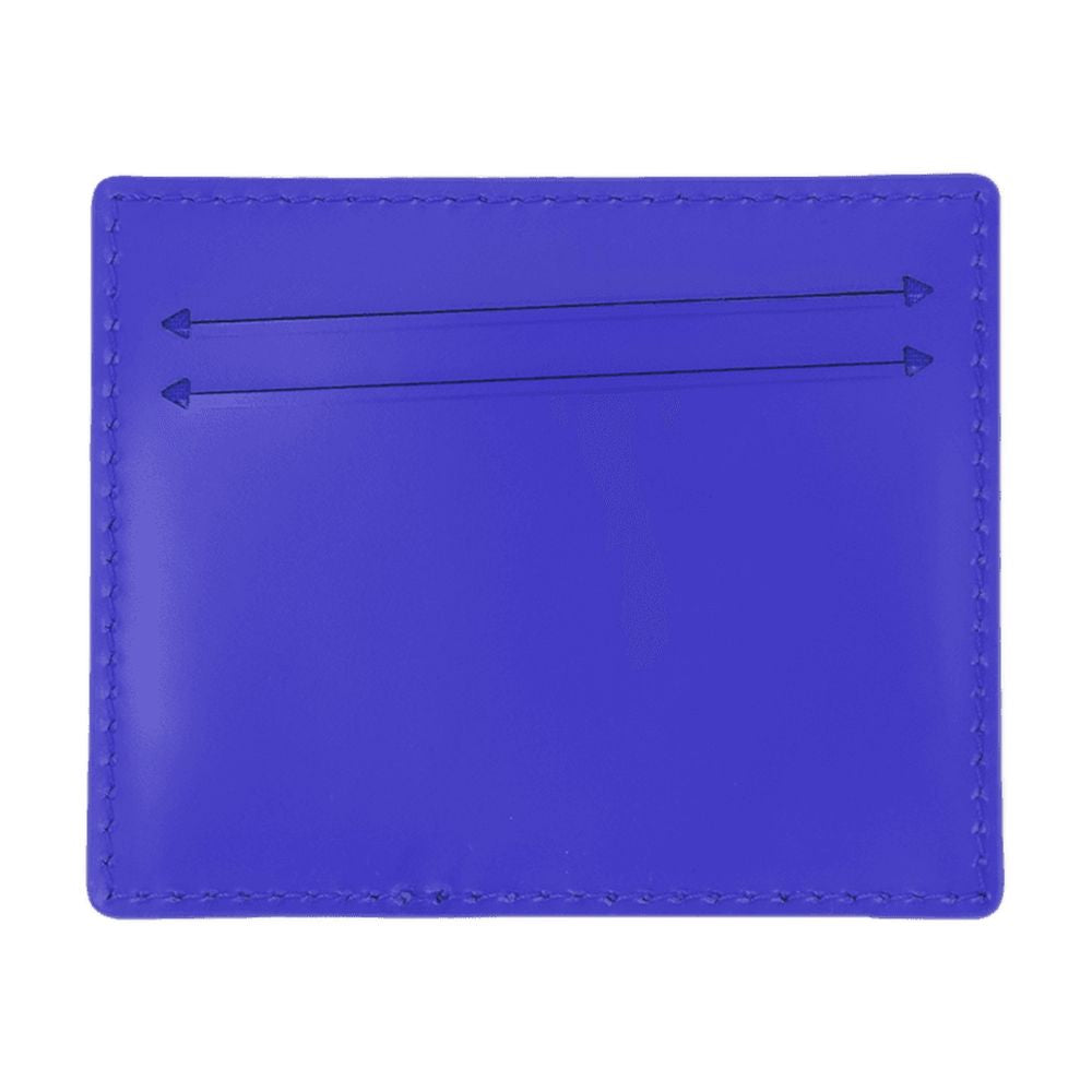 Ader Error Calfskin Leather Card Case — Blue