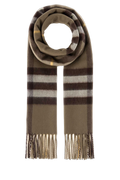 Burberry Cashmere Striped Scarf — Brown