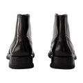 Alexander McQueen Brogue-Trimmed Leather Ankle Boot — Black