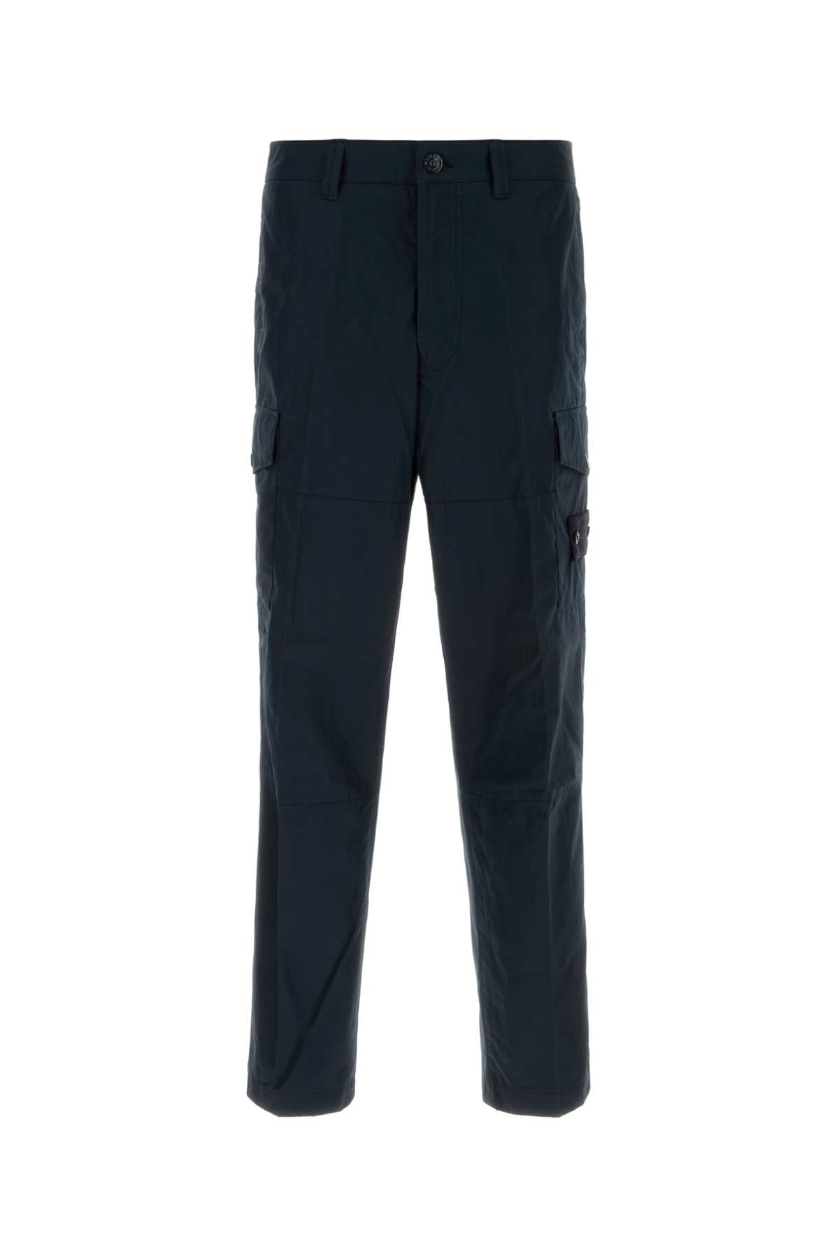 Stone Island Cotton Cargo Cargo Pants — Navy