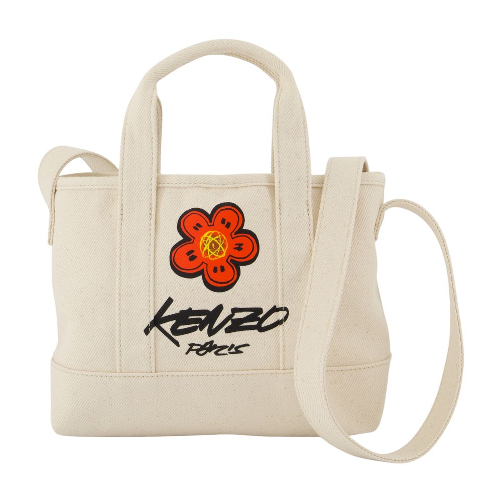 Kenzo Logo-Embroidered Cotton Tote Bag — White