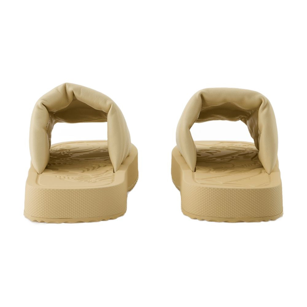 Burberry Padded Lambskin Slipper — Beige