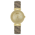 Guess Crystal-Paved Dial Watch — Gold
