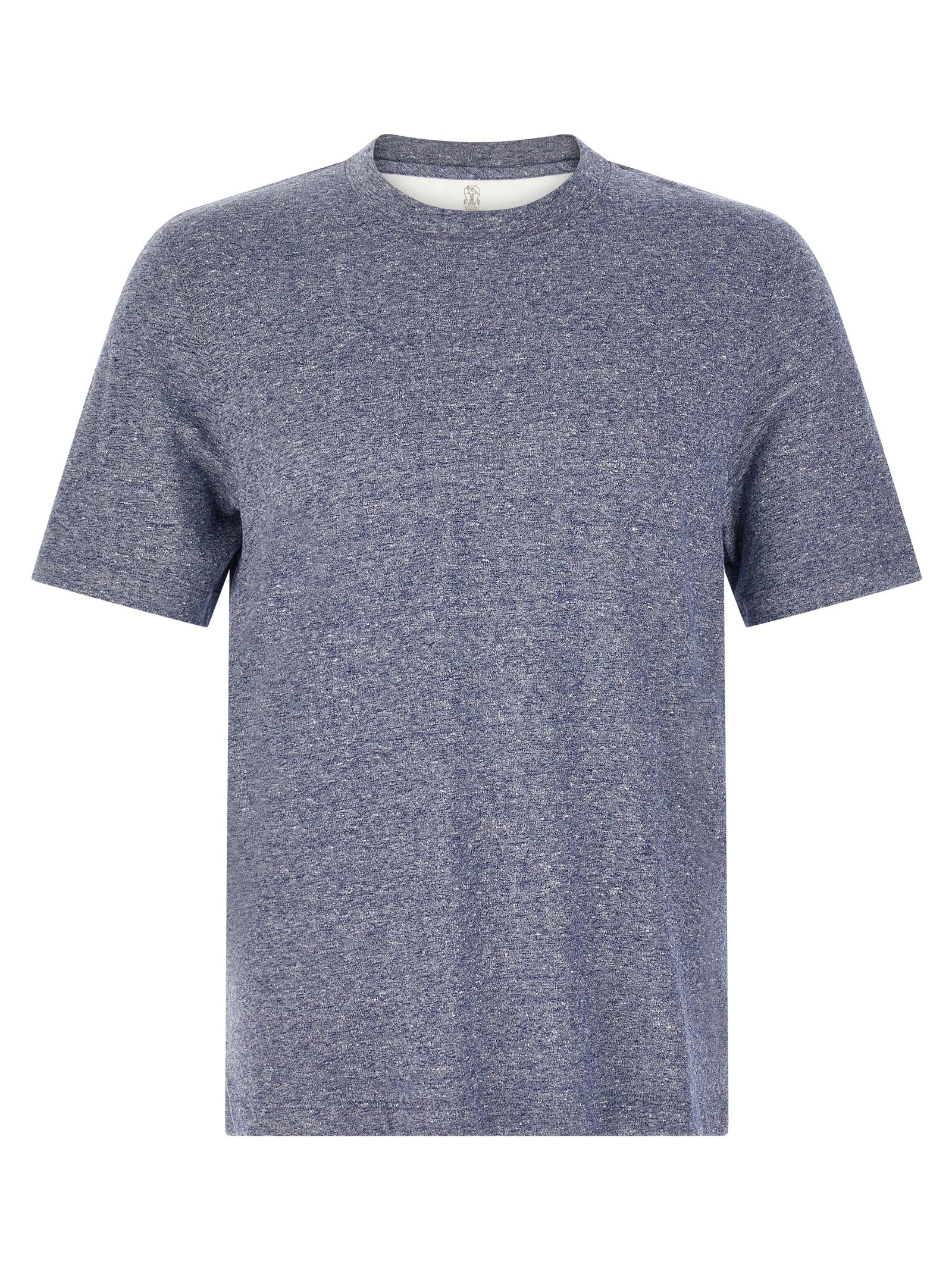 Brunello Cucinelli Linen-Cotton Blend T-Shirt — Blue