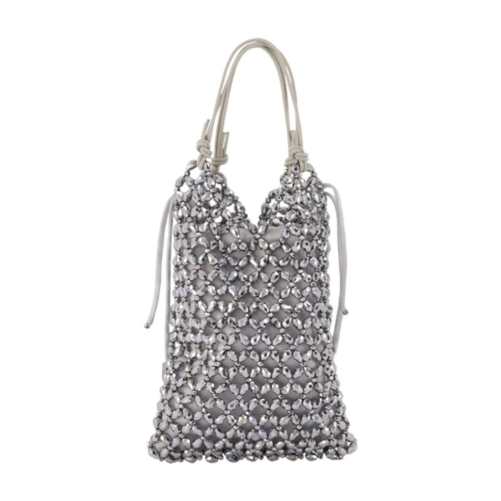 Staud Karla Shoulder Bag — Silver