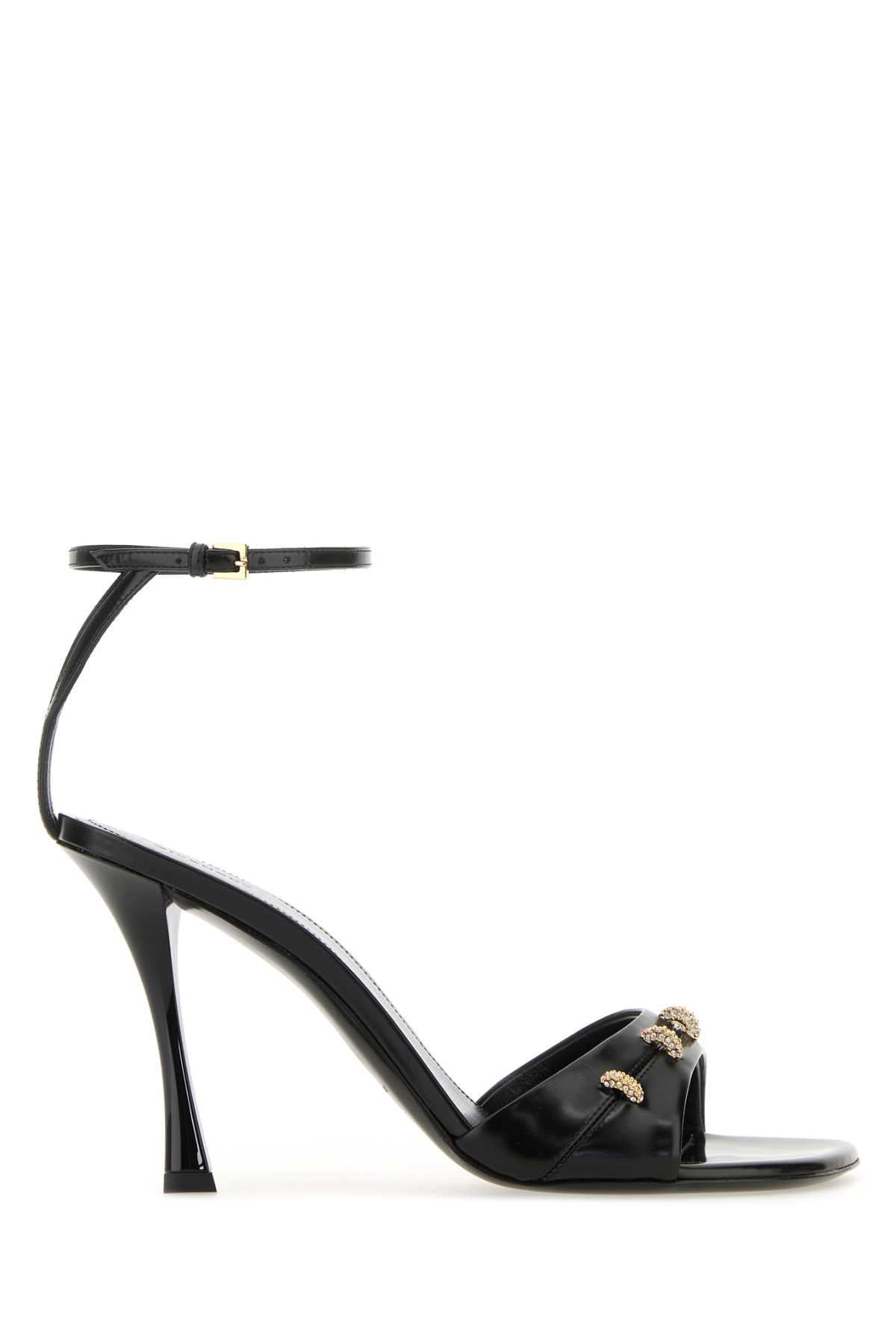 Givenchy Leather Ankle-Strap Heel Heel — Black