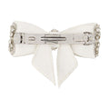 Self-Portrait Crystal-Embellished Bow Hair Clip — White