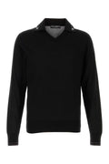 Dolce & Gabbana Silk Polo — Black