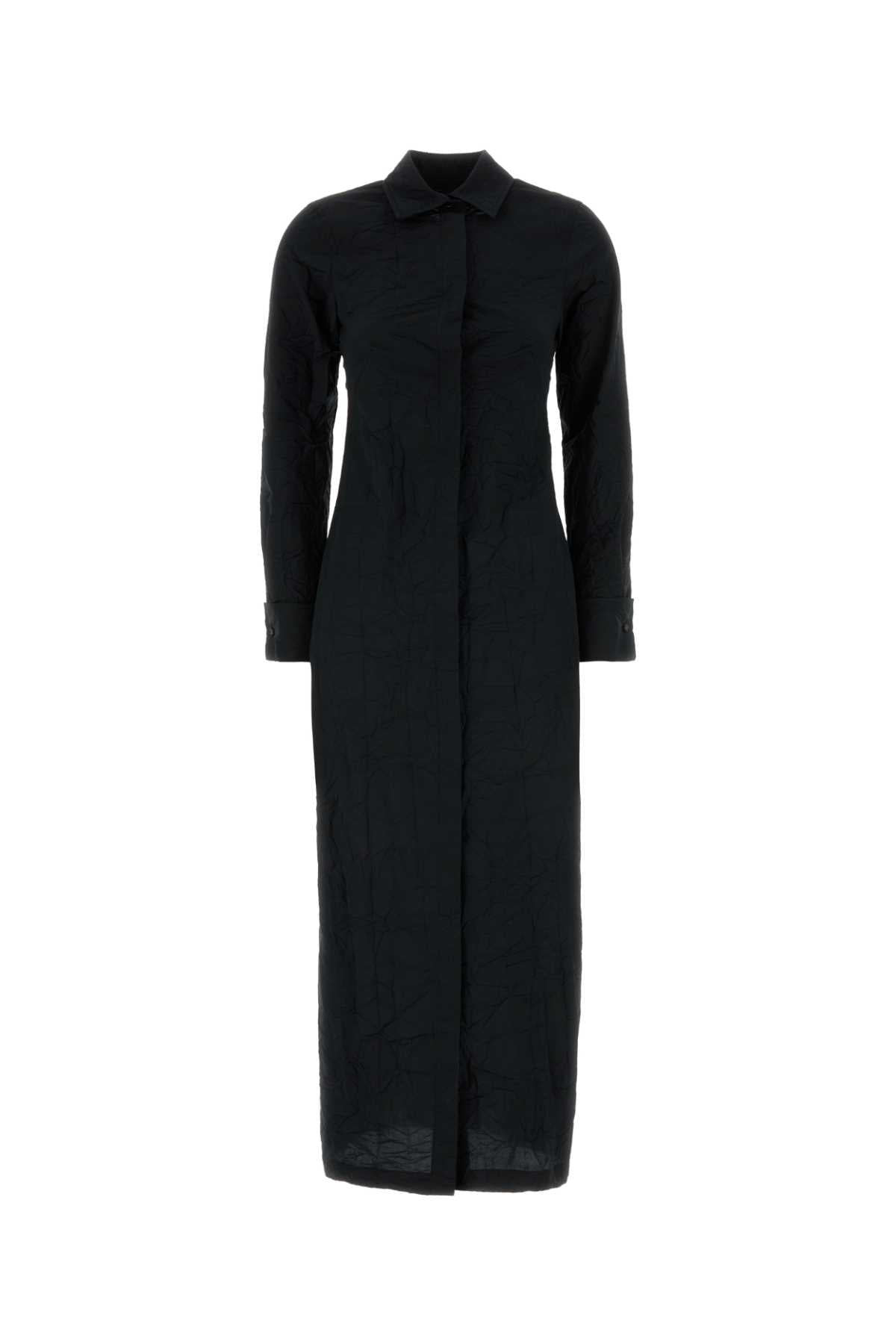 Max Mara Cotton-Polyester Shirt Dress — Black