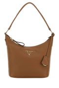 Prada Deer Leather Shoulder Bag — Caramel