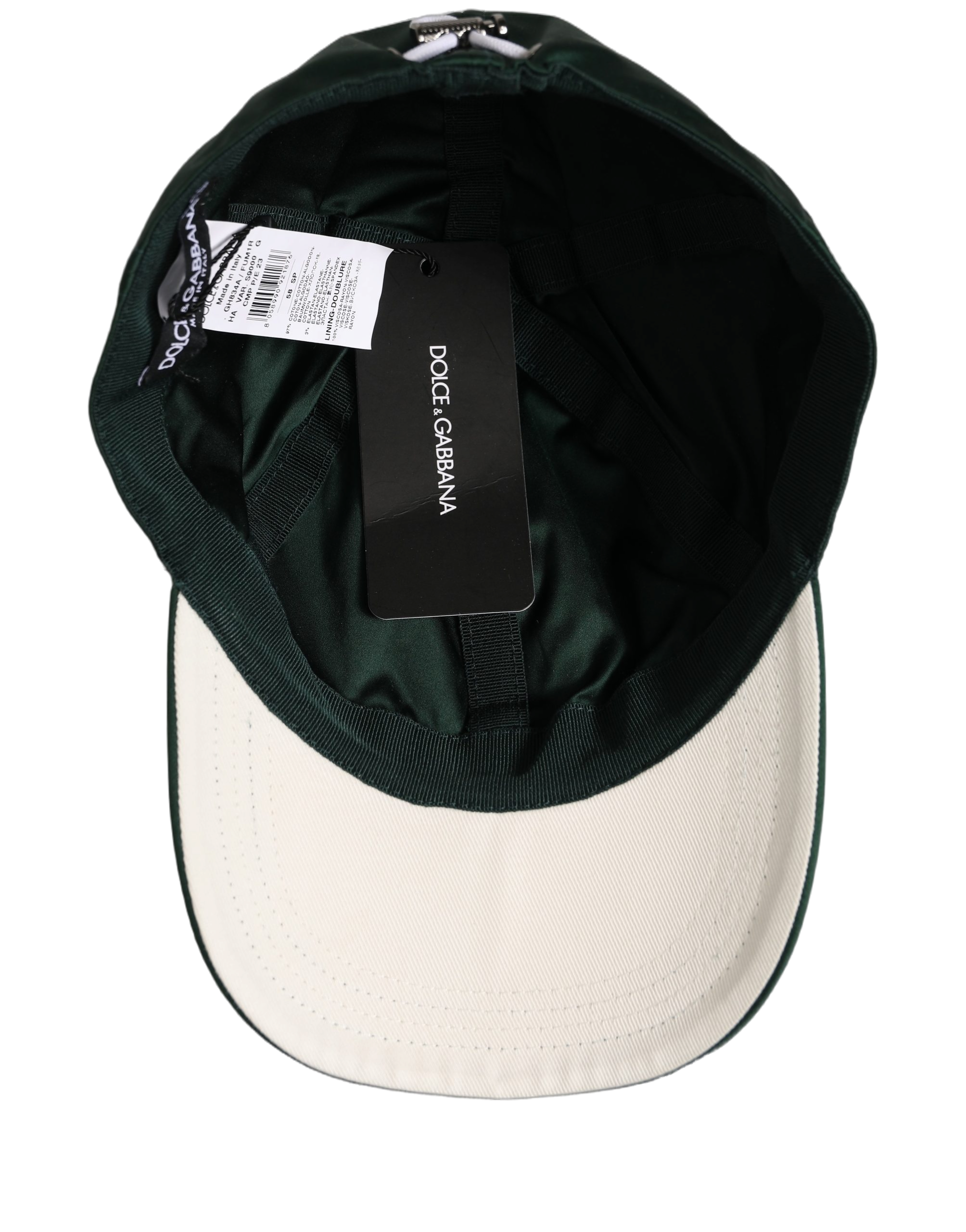 Dolce & Gabbana HAT10052 Cotton-Blend Baseball Cap — Green