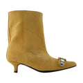 Toga Pulla Ornamental-Buckle Suede Boots — Yellow