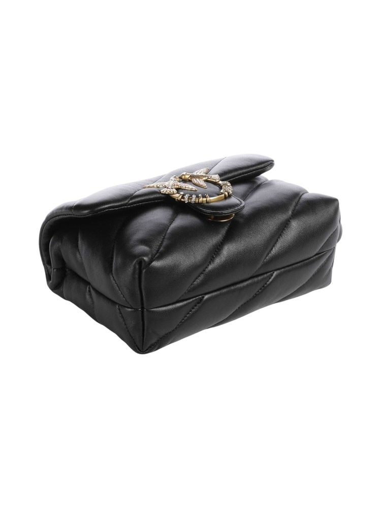 Pinko Puff Mini Crossbody Bag — Black