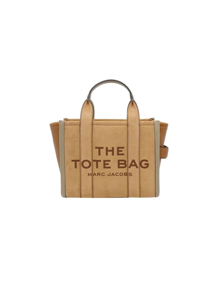 Marc Jacobs Suede Cow Leather Tote Bag — Beige