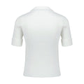 Courreges Ribbed Viscose Polo — White