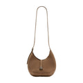 Courreges Calfskin Shoulder Bag — Beige