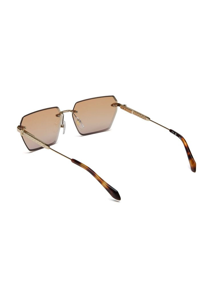 Just Cavalli SJC110 Gradient Tinted Metal Sunglasses — Rose gold