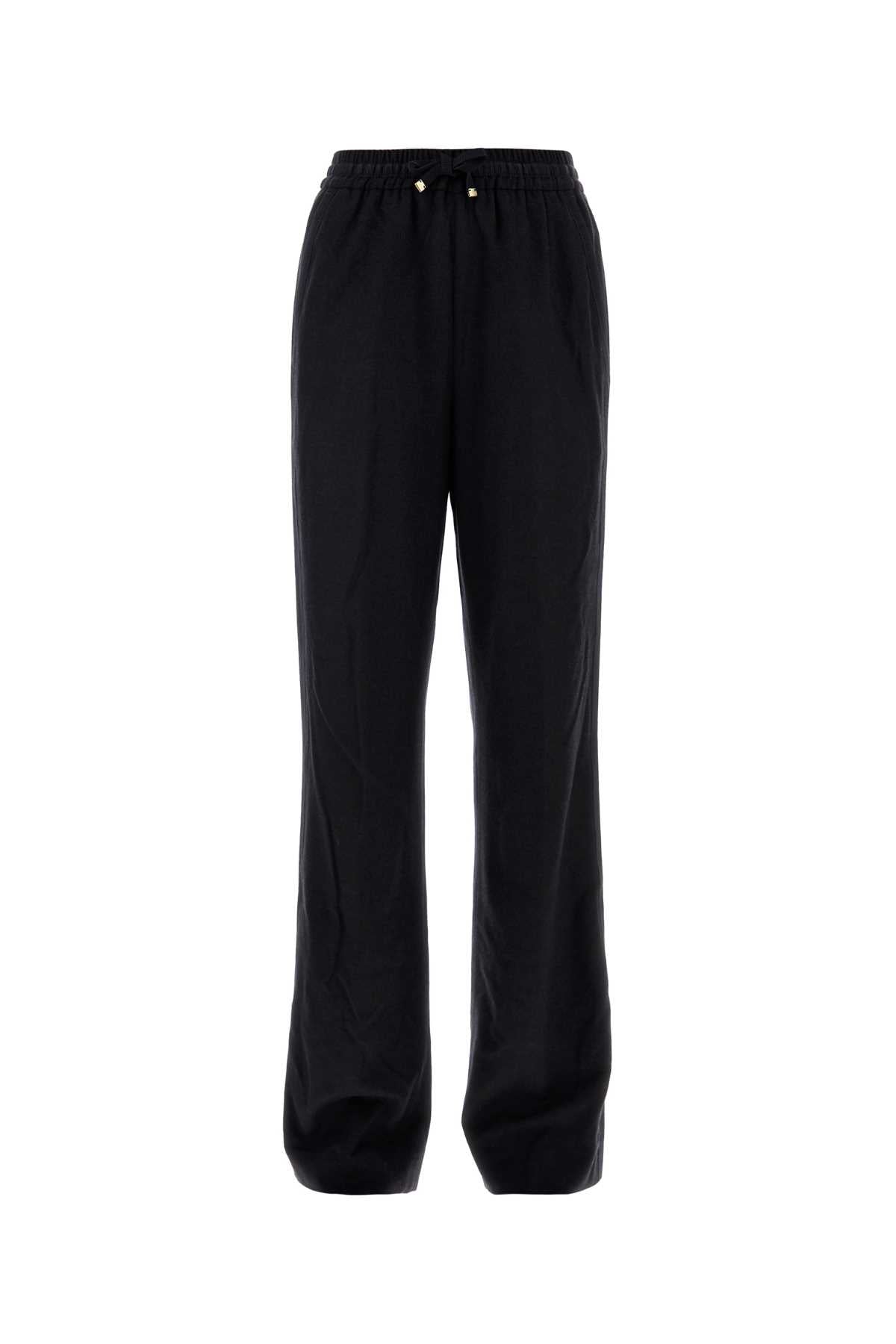 Moncler Wool Blend Trousers — Gray