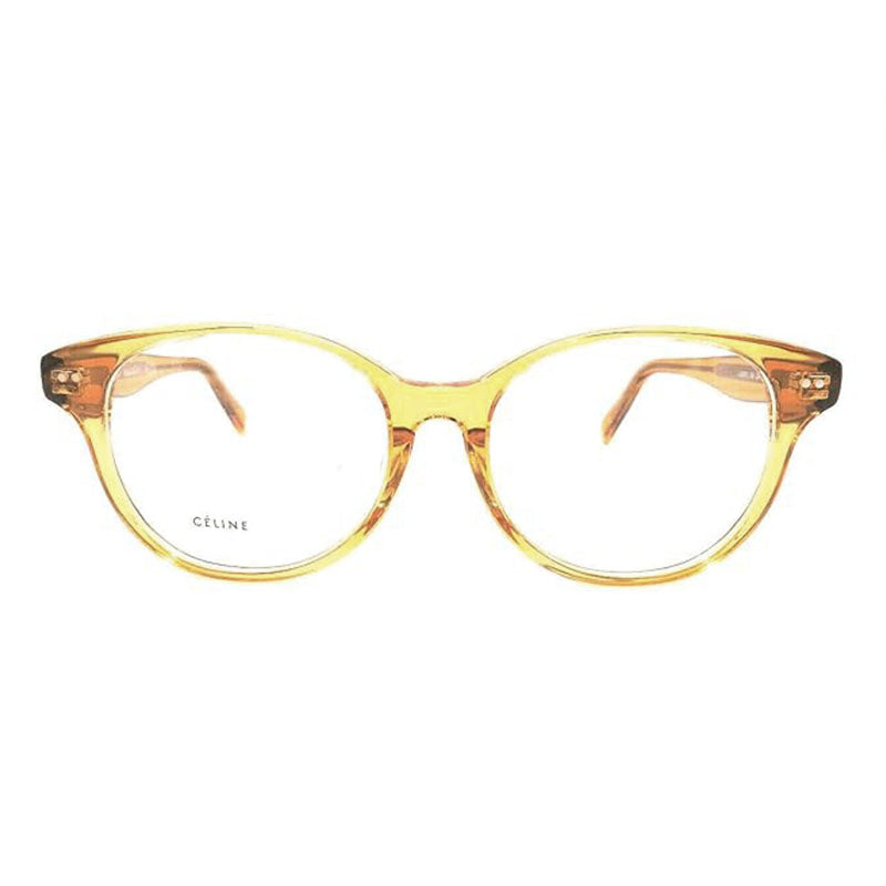 Celine CL50007F039 Transparent Acetate Round Frame Eyeglasses — Yellow