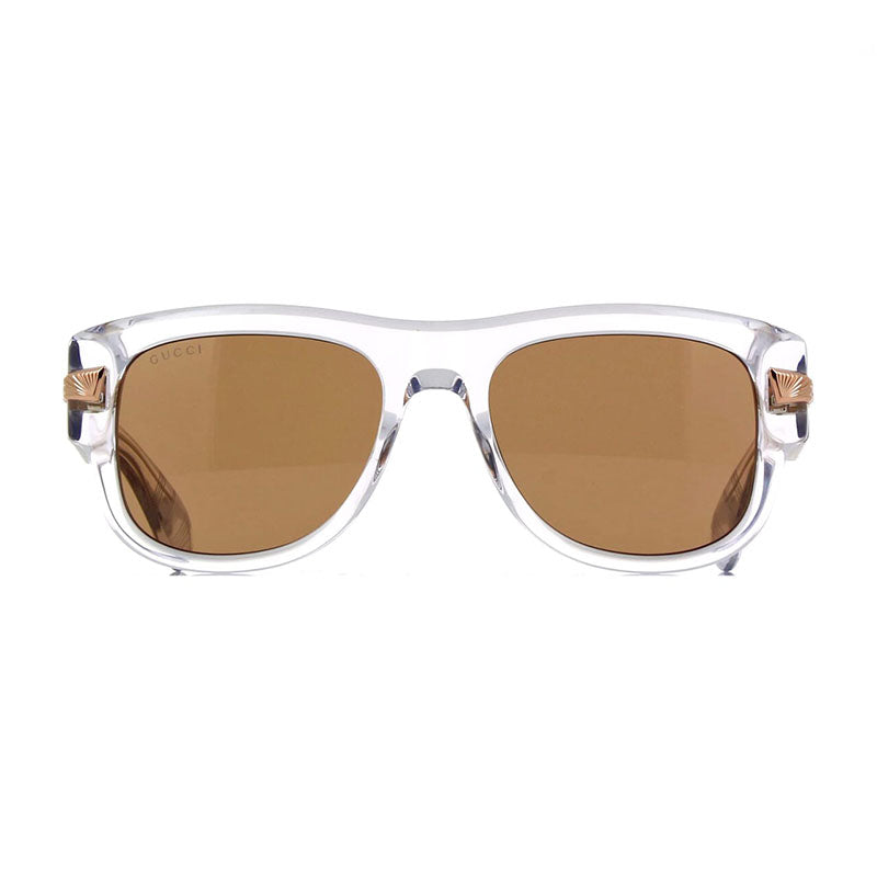Gucci GG1517S Crystal Frame with Tinted Lenses Sunglasses — Brown