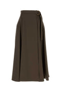 Burberry Wool Maxi Skirt — Brown