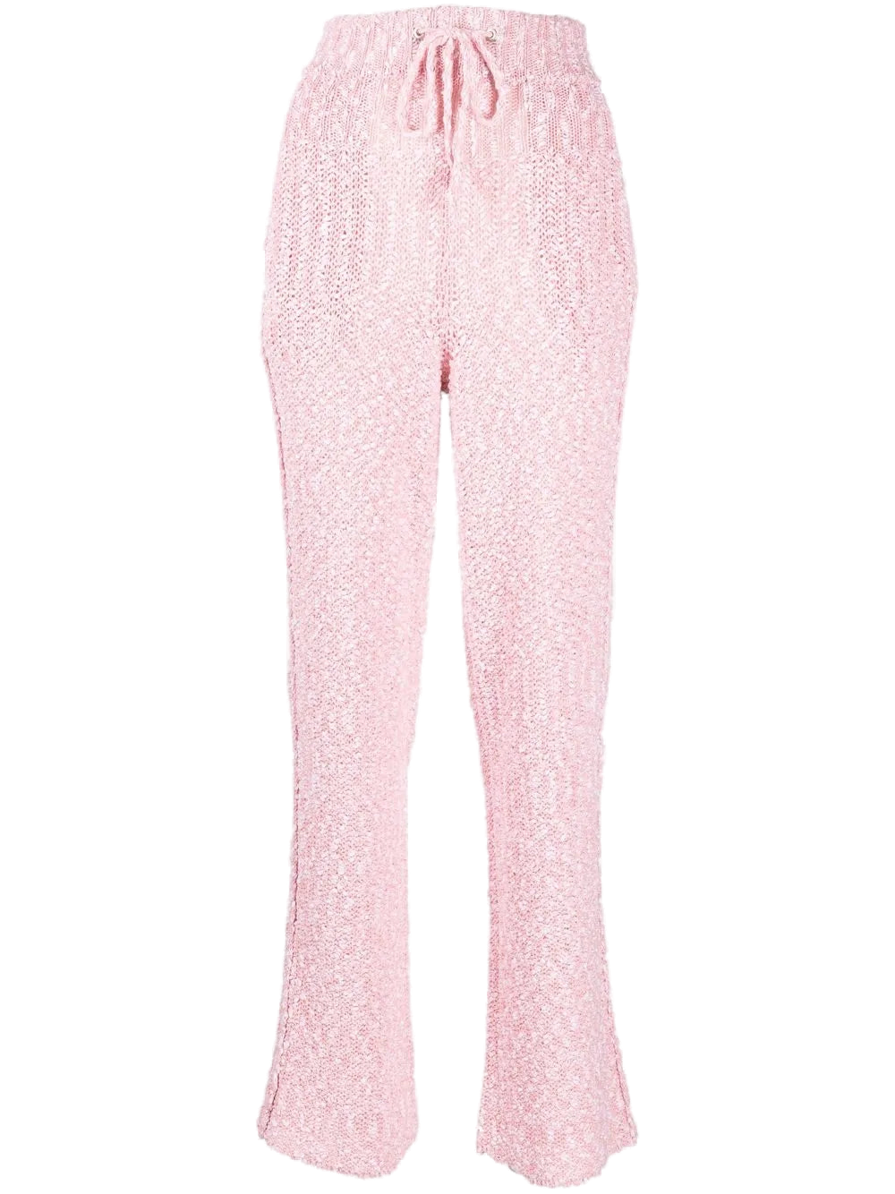 Ferragamo Drawstring-Fastening Knit Trousers — Pink