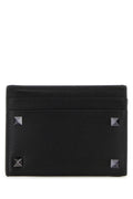 Valentino Garavani Pyramid Stud-Embellished Wallet — Black