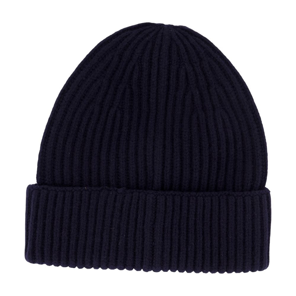 SamsøE SamsøE F24300118-194011TCX Ribbed Wool Beanie — Navy