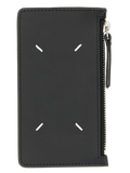 Maison Margiela Four Stitches Black Calfskin Card Case — Black